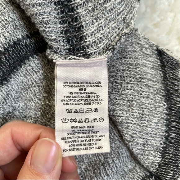 Free People High/Low Tunic Striped Grey - Picture 9 of 9